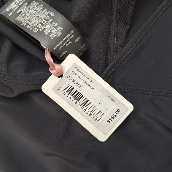 NWT TED BAKER Mech Mesh Panel Swimsuit in Black - Picture 7 of 13